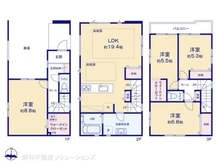 【神奈川県/川崎市川崎区東門前】川崎市川崎区東門前3丁目 新築一戸建て 間取り図