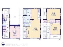 【神奈川県/川崎市川崎区渡田】川崎市川崎区渡田4丁目 新築一戸建て 間取り図