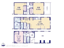 【神奈川県/川崎市川崎区渡田】川崎市川崎区渡田4丁目 新築一戸建て 間取り図