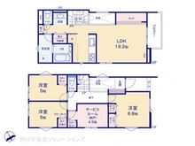 【神奈川県/横浜市鶴見区上の宮】横浜市鶴見区上の宮2丁目 新築一戸建て 間取り図