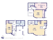 【神奈川県/横浜市鶴見区仲通】横浜市鶴見区仲通3丁目 新築一戸建て 間取り図