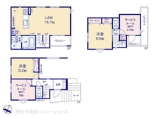 【神奈川県/横浜市鶴見区岸谷】横浜市鶴見区岸谷3丁目 新築一戸建て 間取り図