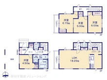 【神奈川県/横浜市鶴見区東寺尾】横浜市鶴見区東寺尾4丁目 新築一戸建て 間取り図