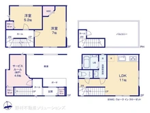 【神奈川県/川崎市幸区小向仲野町】川崎市幸区小向仲野町 新築一戸建て 間取り図