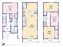 【神奈川県/川崎市川崎区池上新町】川崎市川崎区池上新町1丁目 新築一戸建て 間取り図