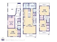 【東京都/中野区沼袋】中野区沼袋2丁目 新築一戸建て 間取り図