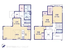 【東京都/西東京市中町】西東京市中町5丁目 新築一戸建て 間取り図