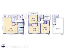 【東京都/練馬区東大泉】練馬区東大泉7丁目 新築一戸建て 間取り図
