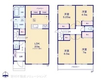 【東京都/西東京市中町】西東京市中町1丁目 新築一戸建て 間取り図