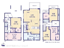 【東京都/西東京市ひばりが丘北】西東京市ひばりが丘北4丁目 新築一戸建て 間取り図
