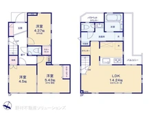 【東京都/西東京市ひばりが丘北】西東京市ひばりが丘北2丁目 新築一戸建て 間取り図