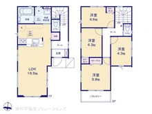 【東京都/練馬区石神井台】練馬区石神井台7丁目 新築一戸建て 間取り図