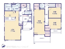 【埼玉県/さいたま市見沼区東大宮】さいたま市見沼区東大宮3丁目 新築一戸建て 間取り図