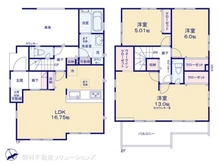 【埼玉県/さいたま市見沼区東大宮】さいたま市見沼区東大宮3丁目 新築一戸建て 間取り図