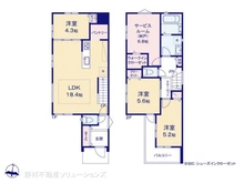 【埼玉県/さいたま市中央区上落合】さいたま市中央区上落合7丁目 新築一戸建て 間取り図