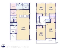 【埼玉県/さいたま市見沼区大和田町】さいたま市見沼区大和田町2丁目 新築一戸建て 間取り図