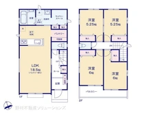 【埼玉県/さいたま市見沼区東大宮】さいたま市見沼区東大宮6丁目 新築一戸建て 間取り図