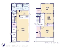 【埼玉県/さいたま市見沼区島町】さいたま市見沼区島町1丁目 新築一戸建て 間取り図