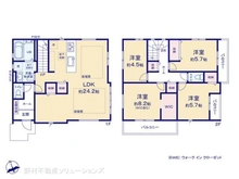 【埼玉県/さいたま市見沼区東大宮】さいたま市見沼区東大宮6丁目 新築一戸建て 間取り図