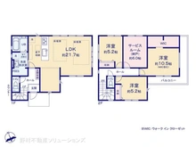 【埼玉県/さいたま市見沼区東大宮】さいたま市見沼区東大宮6丁目 新築一戸建て 間取り図