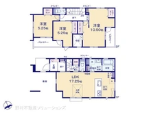 【埼玉県/さいたま市見沼区東大宮】さいたま市見沼区東大宮3丁目 新築一戸建て 間取り図