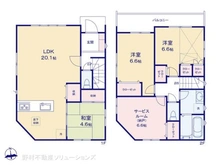 【埼玉県/さいたま市北区日進町】さいたま市北区日進町1丁目 新築一戸建て 間取り図