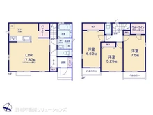 【埼玉県/さいたま市北区吉野町】さいたま市北区吉野町2丁目 新築一戸建て 間取り図