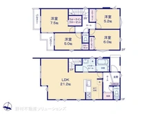 【埼玉県/さいたま市北区植竹町】さいたま市北区植竹町2丁目 新築一戸建て 間取り図