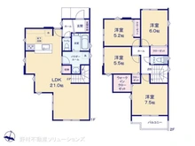 【埼玉県/さいたま市北区植竹町】さいたま市北区植竹町2丁目 新築一戸建て 間取り図