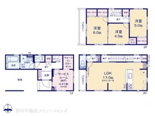 【埼玉県/さいたま市北区日進町】さいたま市北区日進町2丁目 新築一戸建て 間取り図