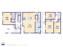 【埼玉県/さいたま市北区日進町】さいたま市北区日進町2丁目 新築一戸建て 間取り図
