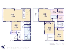 【埼玉県/さいたま市見沼区大字蓮沼】さいたま市見沼区大字蓮沼 新築一戸建て 間取り図