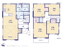 【埼玉県/さいたま市大宮区三橋】さいたま市大宮区三橋4丁目 新築一戸建て 間取り図