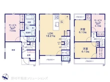 【埼玉県/さいたま市北区宮原町】さいたま市北区宮原町3丁目 新築一戸建て 間取り図