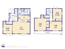【埼玉県/さいたま市見沼区大字新堤】さいたま市見沼区大字新堤 新築一戸建て 間取り図