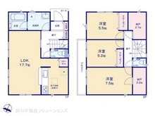【埼玉県/さいたま市北区吉野町】さいたま市北区吉野町1丁目 新築一戸建て 間取り図