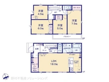 【東京都/立川市西砂町】立川市西砂町2丁目 新築一戸建て 間取り図