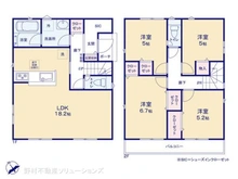 【東京都/武蔵村山市残堀】武蔵村山市残堀5丁目 新築一戸建て 間取り図
