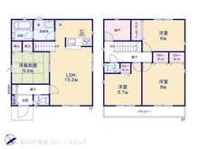 【東京都/武蔵村山市残堀】武蔵村山市残堀5丁目 新築一戸建て 間取り図
