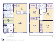【東京都/武蔵村山市残堀】武蔵村山市残堀5丁目 新築一戸建て 間取り図