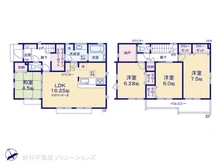 【東京都/日野市栄町】日野市栄町4丁目 新築一戸建て 間取り図