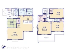 【東京都/八王子市北野町】八王子市北野町 新築一戸建て 間取り図