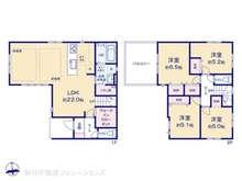 【東京都/昭島市朝日町】昭島市朝日町5丁目 新築一戸建て 間取り図