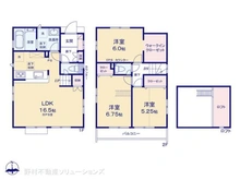 【東京都/八王子市散田町】八王子市散田町2丁目 新築一戸建て 間取り図