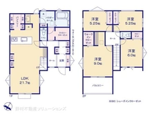 【東京都/八王子市めじろ台】八王子市めじろ台3丁目 新築一戸建て 間取り図