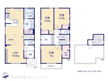 【東京都/立川市西砂町】立川市西砂町1丁目 新築一戸建て 間取り図
