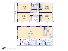【東京都/日野市日野本町】日野市日野本町3丁目 新築一戸建て 間取り図
