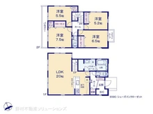 【東京都/日野市日野本町】日野市日野本町3丁目 新築一戸建て 間取り図