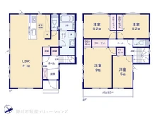【東京都/日野市日野本町】日野市日野本町3丁目 新築一戸建て 間取り図
