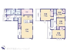 【東京都/羽村市栄町】羽村市栄町1丁目 新築一戸建て 間取り図